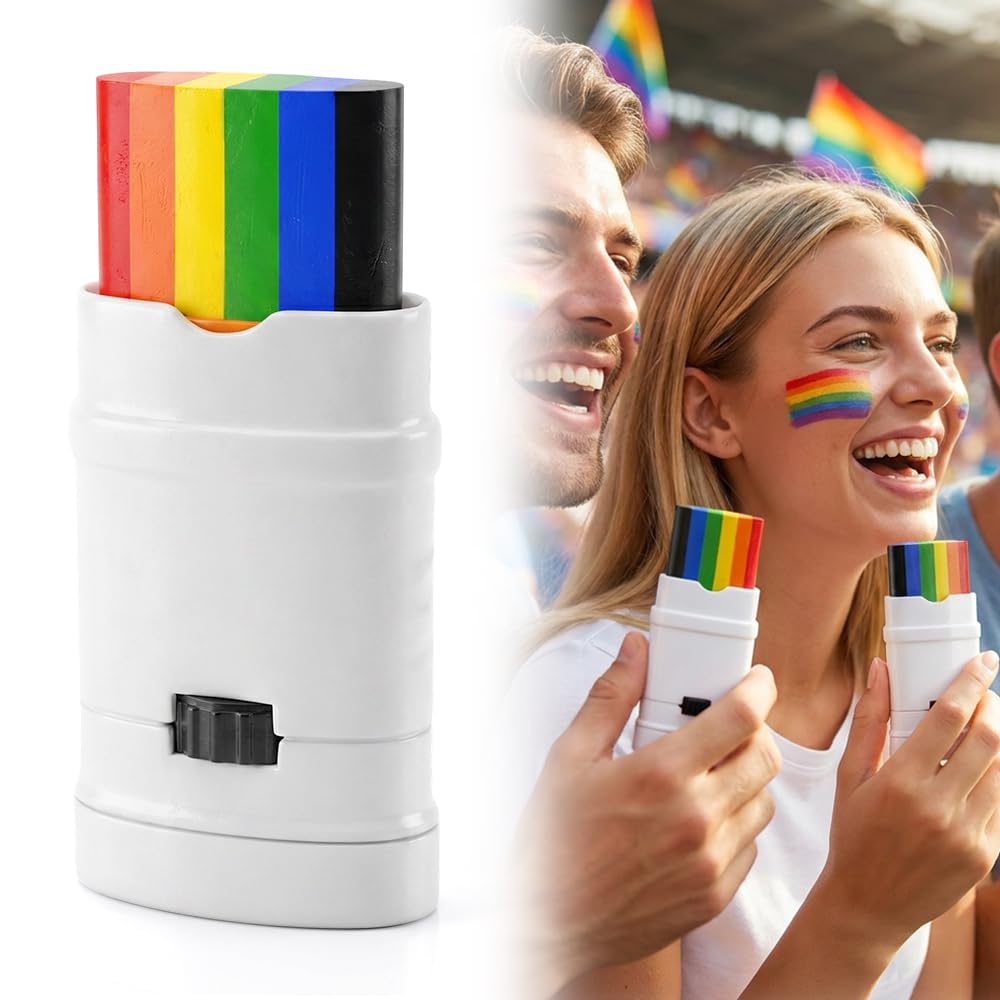 Rainbow Face Paint Stick, 2026 New Pride Face Paint Stick, Face Body Paint for Pride Parade, Festival Body Paint for Pride Party, Rainbow Body Paint for Adults Celebrations Festival (1 unit)