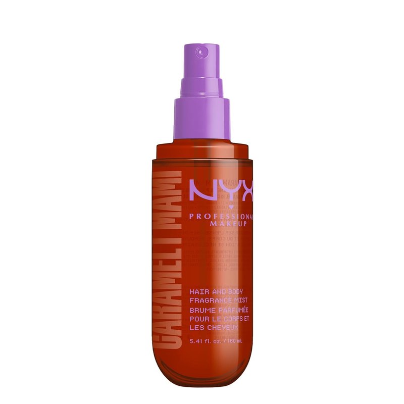NYX Fat Oil Fragrance Mist Perfume - Caramelt Mami | Long-Lasting Caramel Scented Hair & Body Spray, 2.7 fl oz