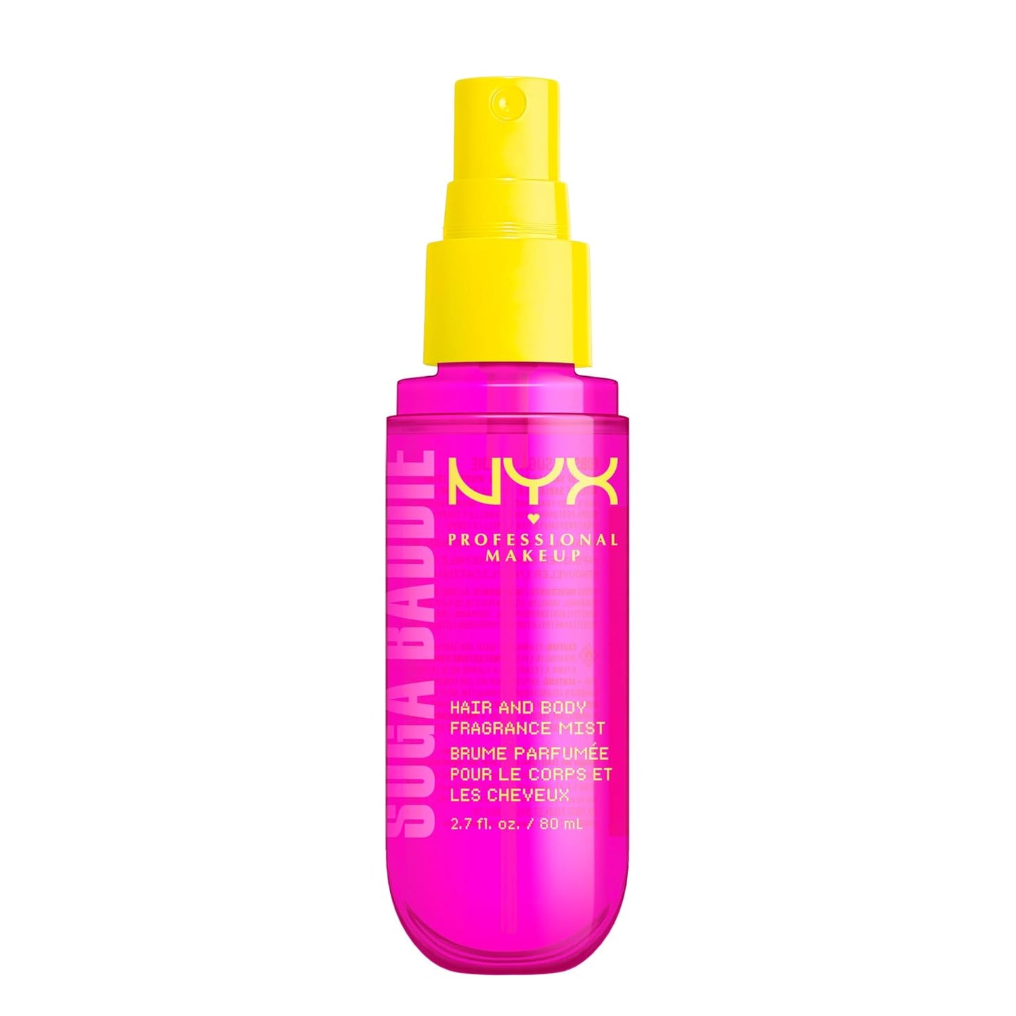 NYX Fat Oil Fragrance Mist - Suga Baddie Vanilla & Whipped Cream Scent | Long Lasting Hair & Body Spray, 2.7 fl oz