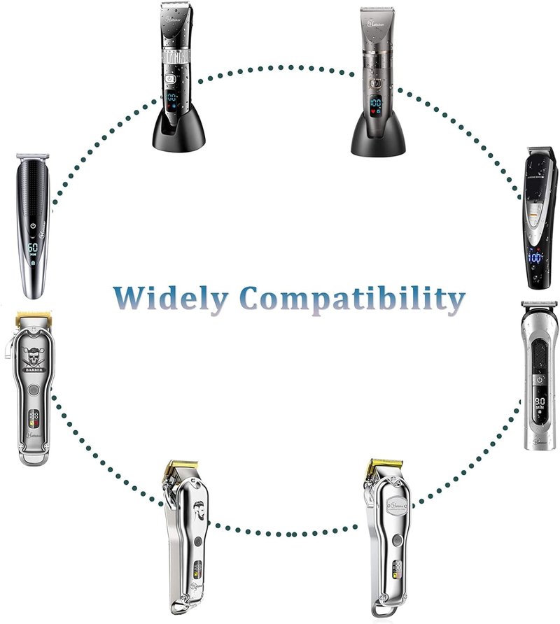 FGIEU 5V Trimmer Charger compatible with Hatteker RFC-588 RFC-598 RFC-690 RFC-692 RFC-696 RSCX-9598 RSCX-7568 Cordless Hair Trimmer Pro Hair Clippers Beard Trimmer & Electric Shaver Razor.
