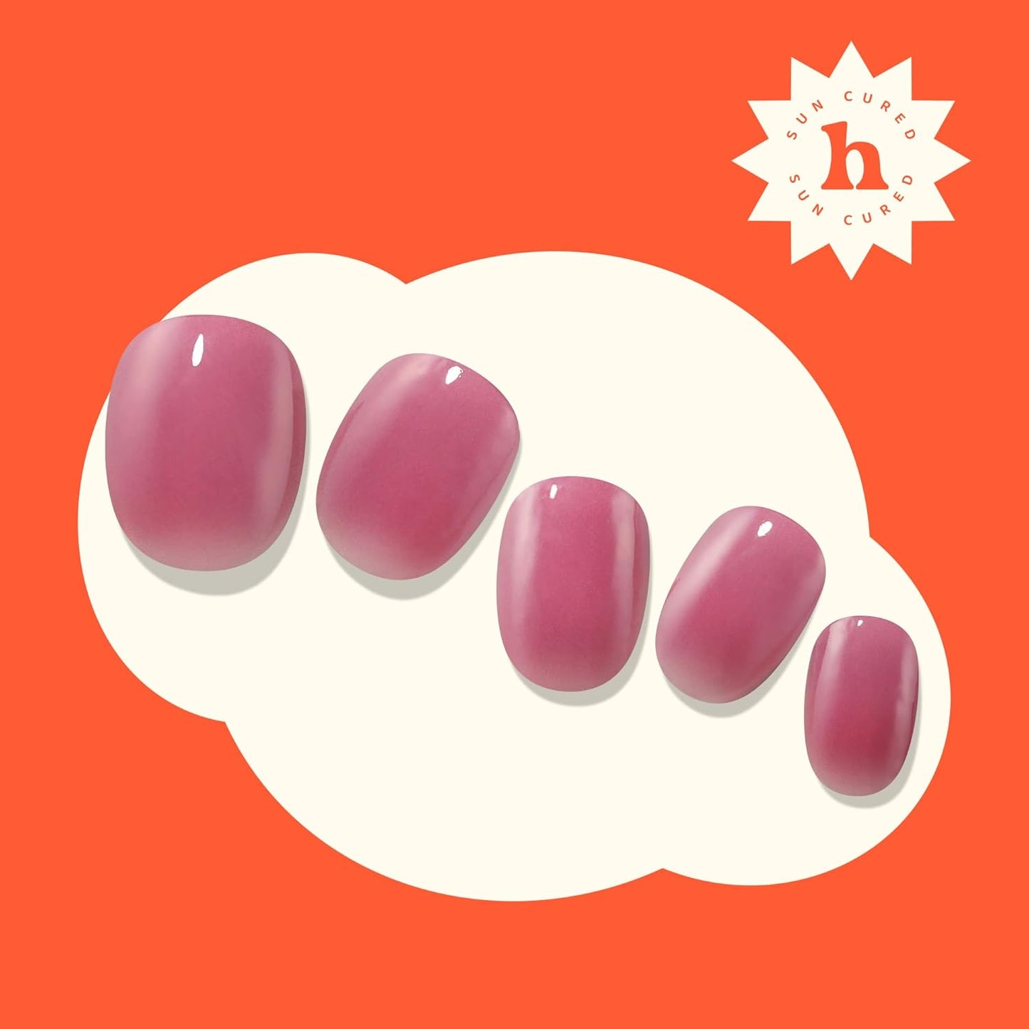 **Semi Cured Gel Nail Strips - Easy Apply & Remove, Salon Quality | Summer Solid Red | 28 Strips & Accessories Included**