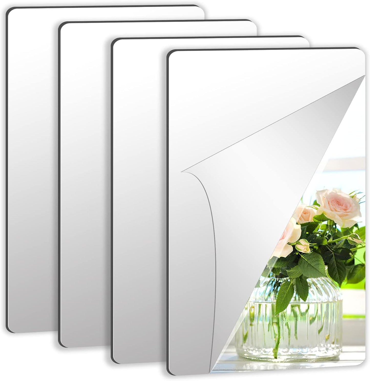Medium Fogless Shaving Mirror - 2 Pack Shatterproof Wall & Handheld Design | 6x8 Inch for Travel & Camping