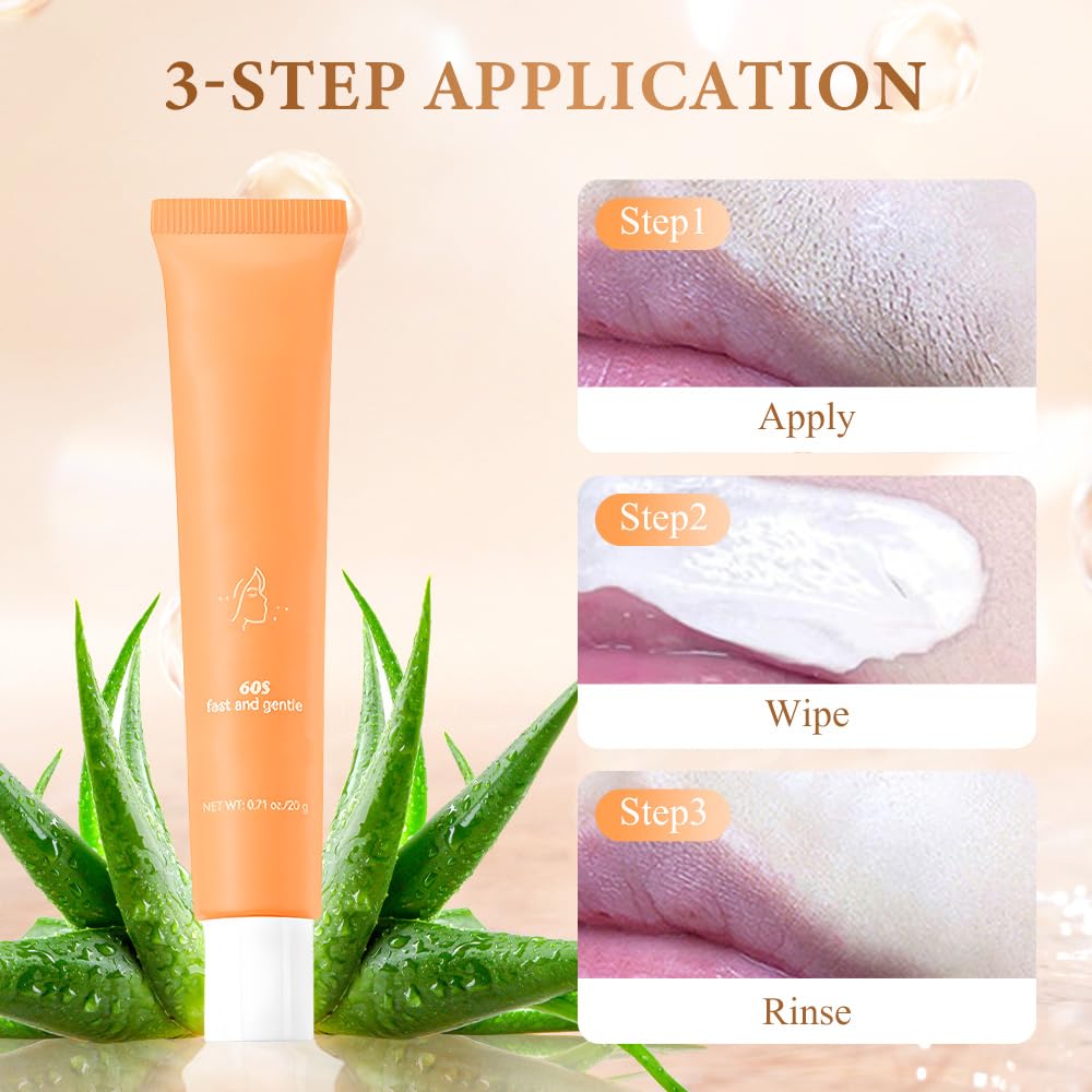 Facial Hair Removal Cream for Women, 2026 New Gentle Face Facial Hair Removal Cream for Women, Effective Hairs Removers for Face Hairs Removing (2, 0.71oz / 20 g)