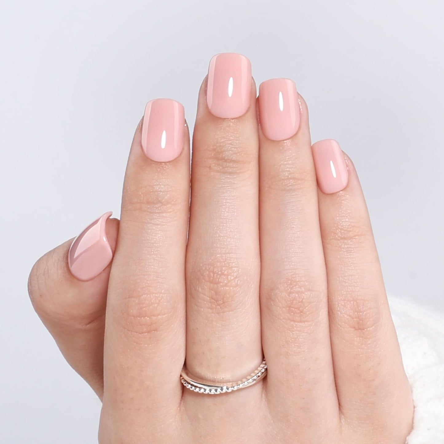 Glossy Red Press On Nails - Almond Shape Fake Nails with Glue | 32 PCS, 16 Sizes for Women