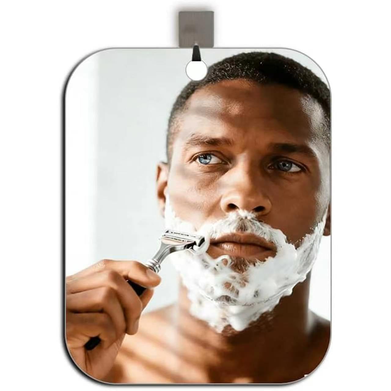 Shower Mirror Fogless for Shaving, No Fog Shaving Mirror, Anti-Fog Makeup Small Mirror Bathroom Accessories Travel Camping, Shatterproof Men's Woma Wall Hanging 9inx7.5ing