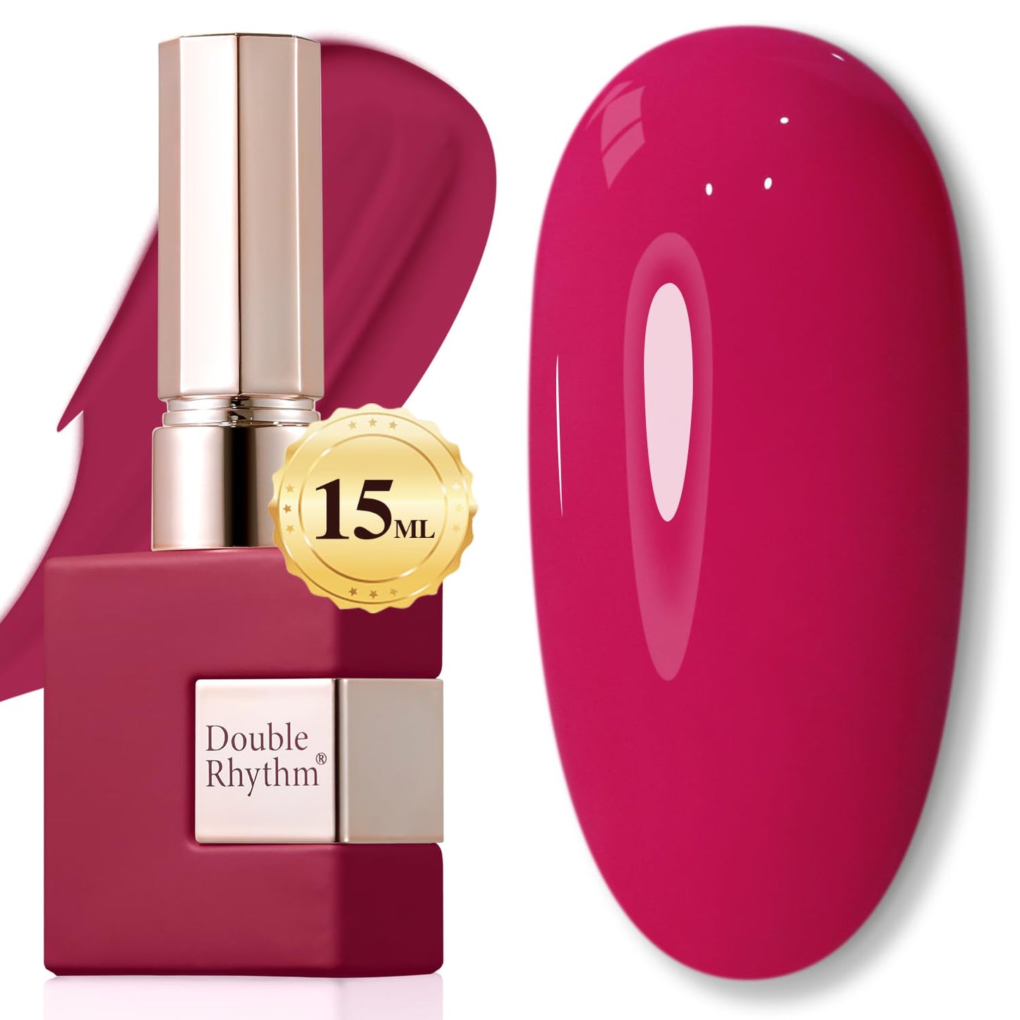 Gel Nail Polish - Double Rhythm 15ML Pearl White Soak Off for Art Manicure | DIY at Home
