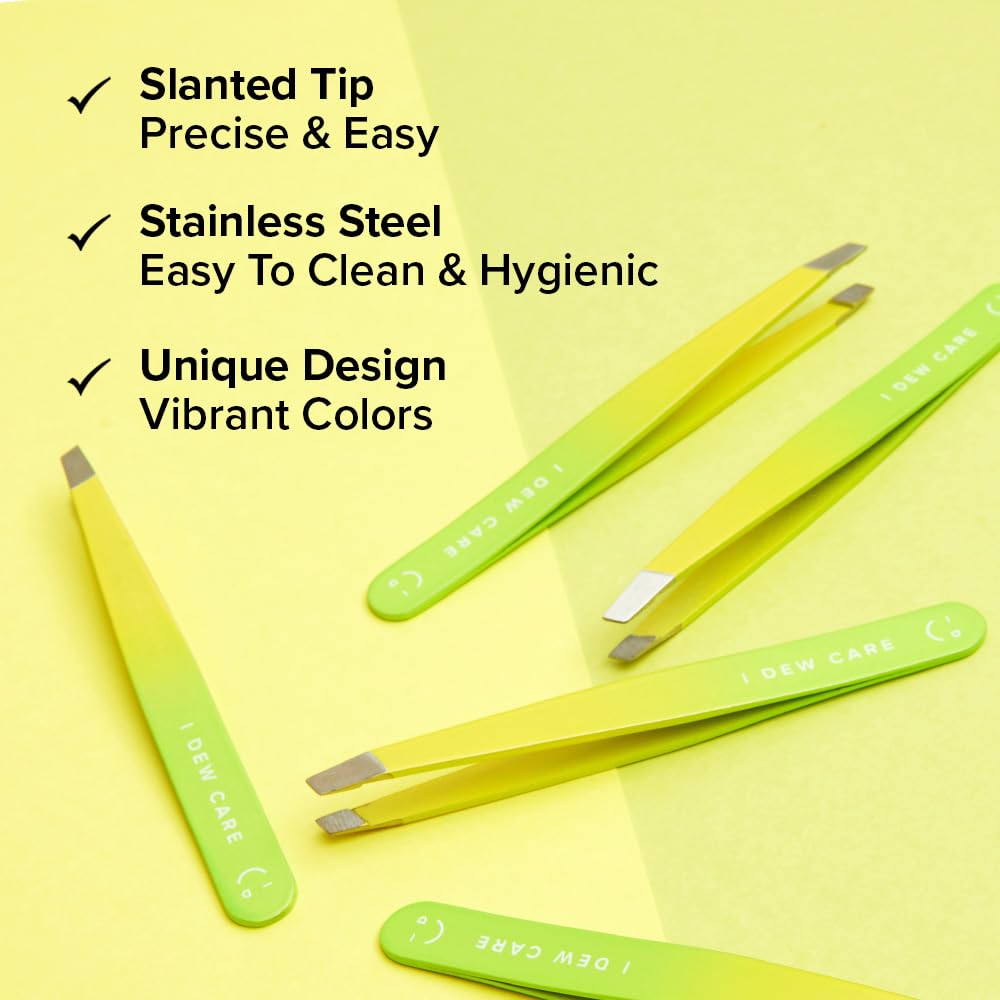 I DEW CARE Facial Tool - Tweeze The Day | Tweezers for Women, Precision Stainless Steel, Professional Facial Hair Beauty Tool, Splinter, Strong Eyebrow Hair Remover,1 Count