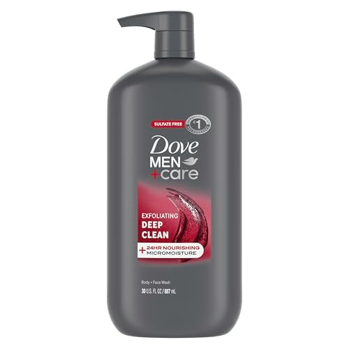 Dove Men+Care Exfoliating Deep Clean Body & Face Wash, 30 oz