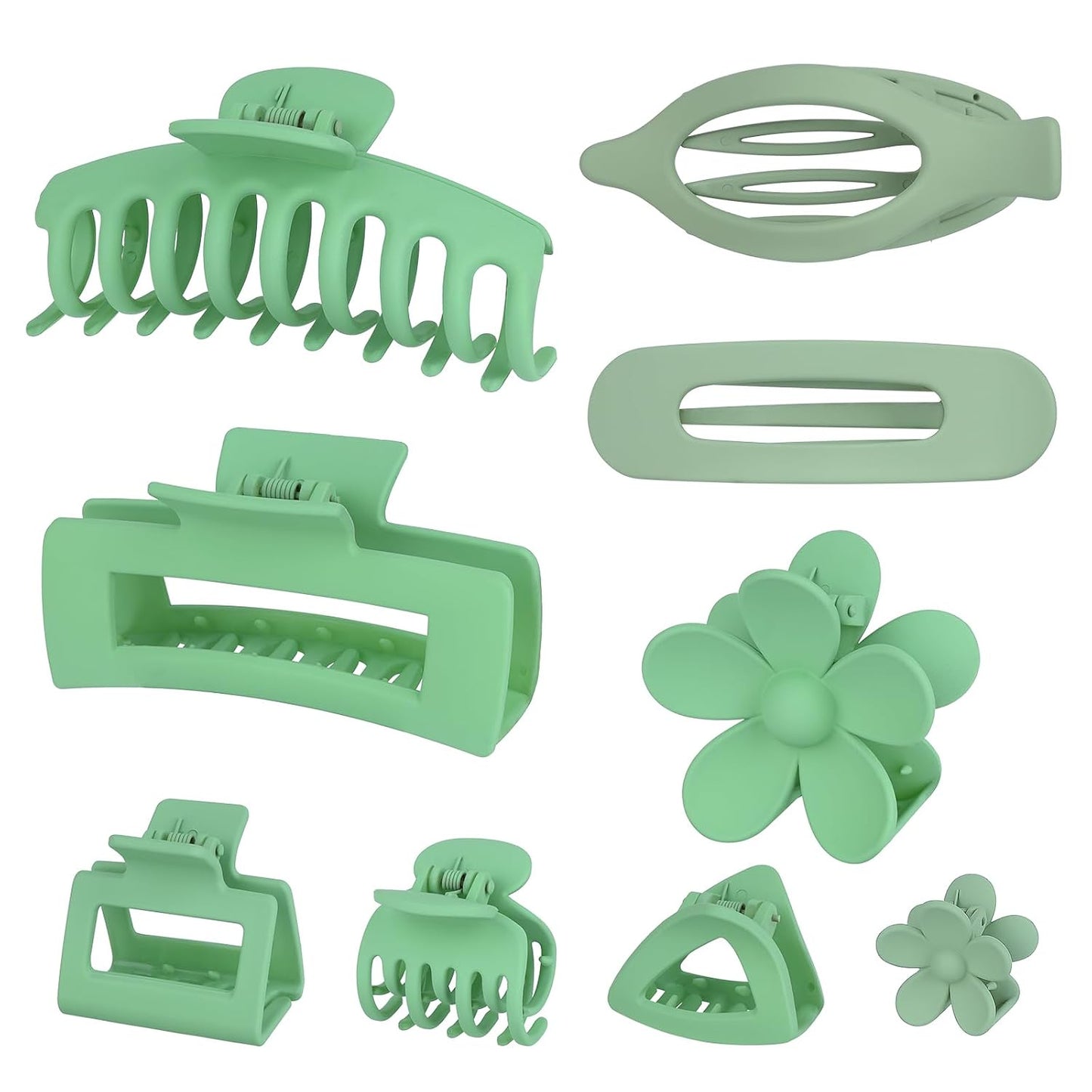 Hair Clips for Women - Non-Slip Strong Hold Jaw Claw Clips Set | 12-Pack for Thin, Thick & Curly Hair (Black)