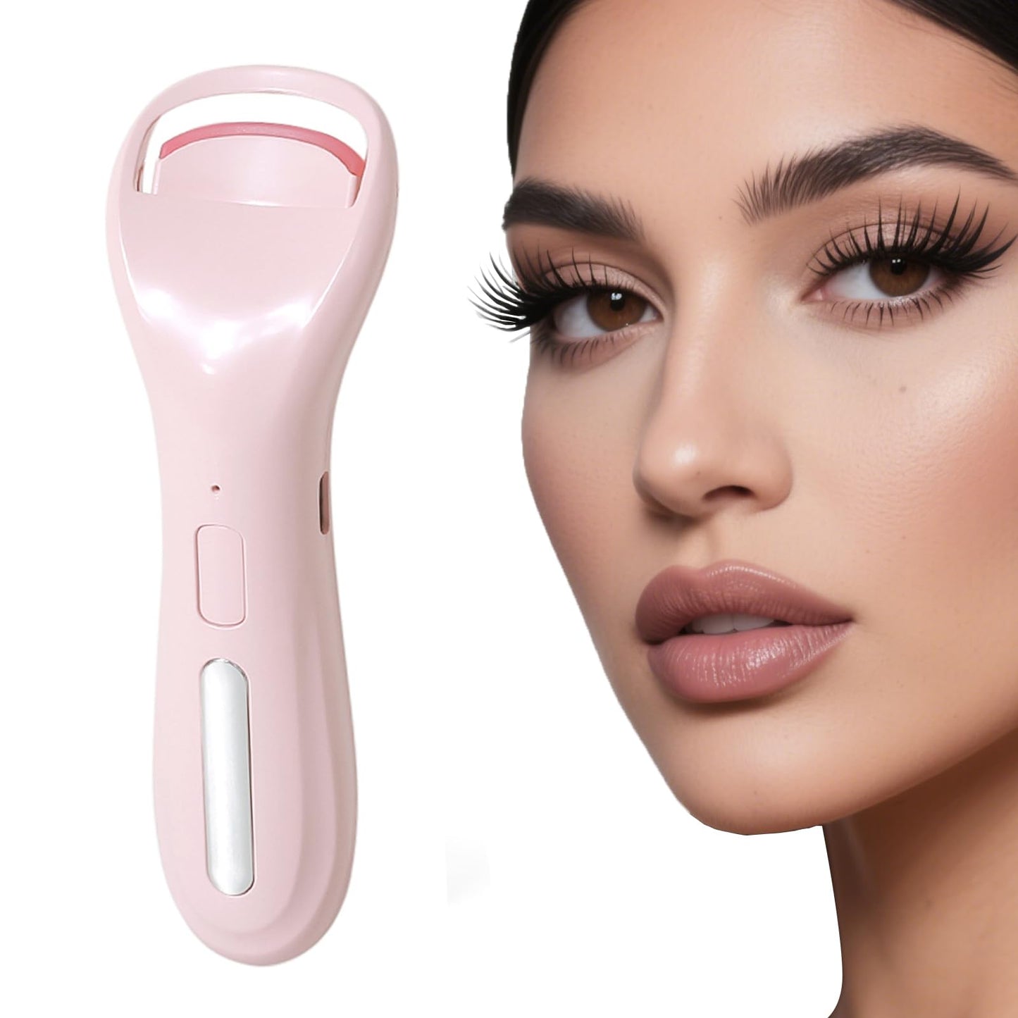 Heated Eyelash Curlers Rechargeable Electric Eyelash Curler with Dual-Arc Design & 3 Adjustable Temperature