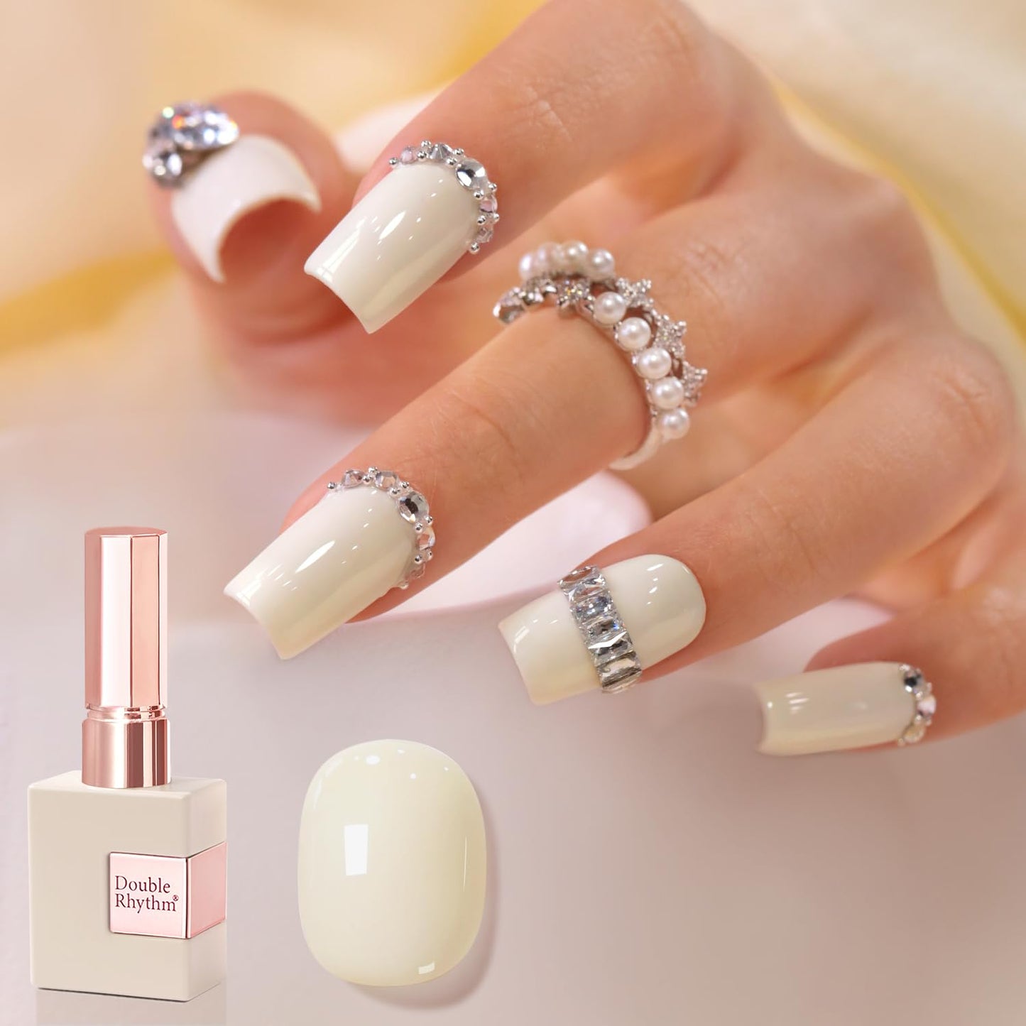 Gel Nail Polish - Translucent Light Milky Pastel for DIY Manicure | 0.5 Oz Rose Pink