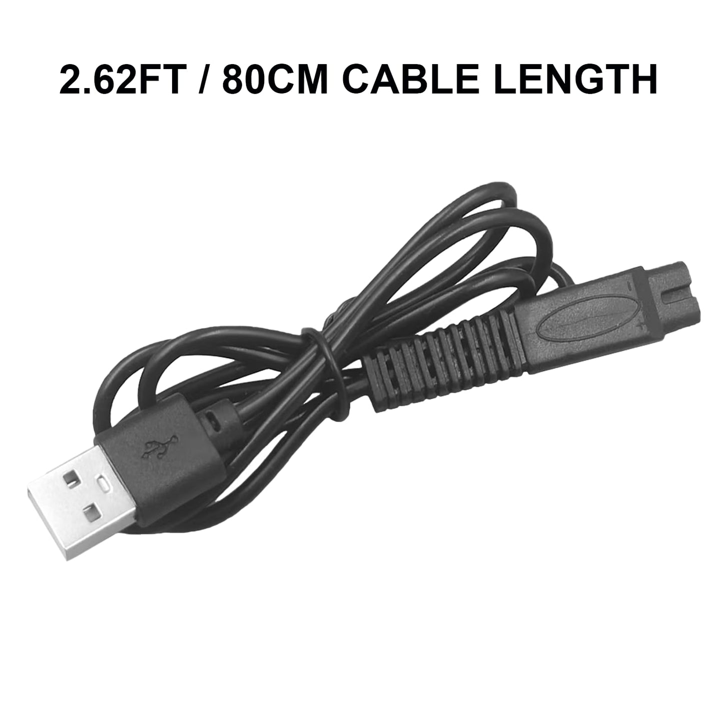 YBSCJHGR USB Charger Cable Compatible with Freebird Head Shaver, 5V 1A Electric Razor Charging Cord, 2 PCS