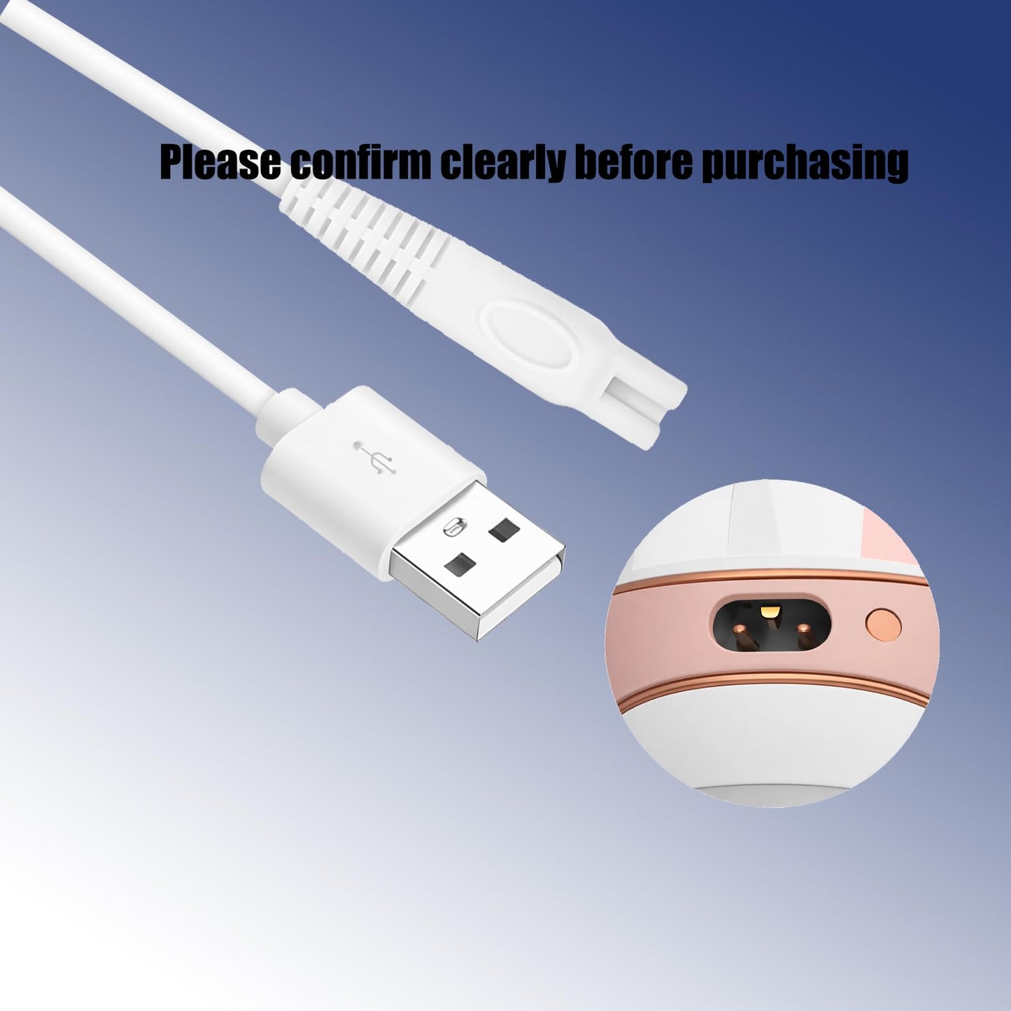 USB Charger and 5V 2A Wall Adapter Compatible with Touch Women Shaver – Power Supply Cord for Electric Trimmer (NOT for Body Razor and Nu Razor)