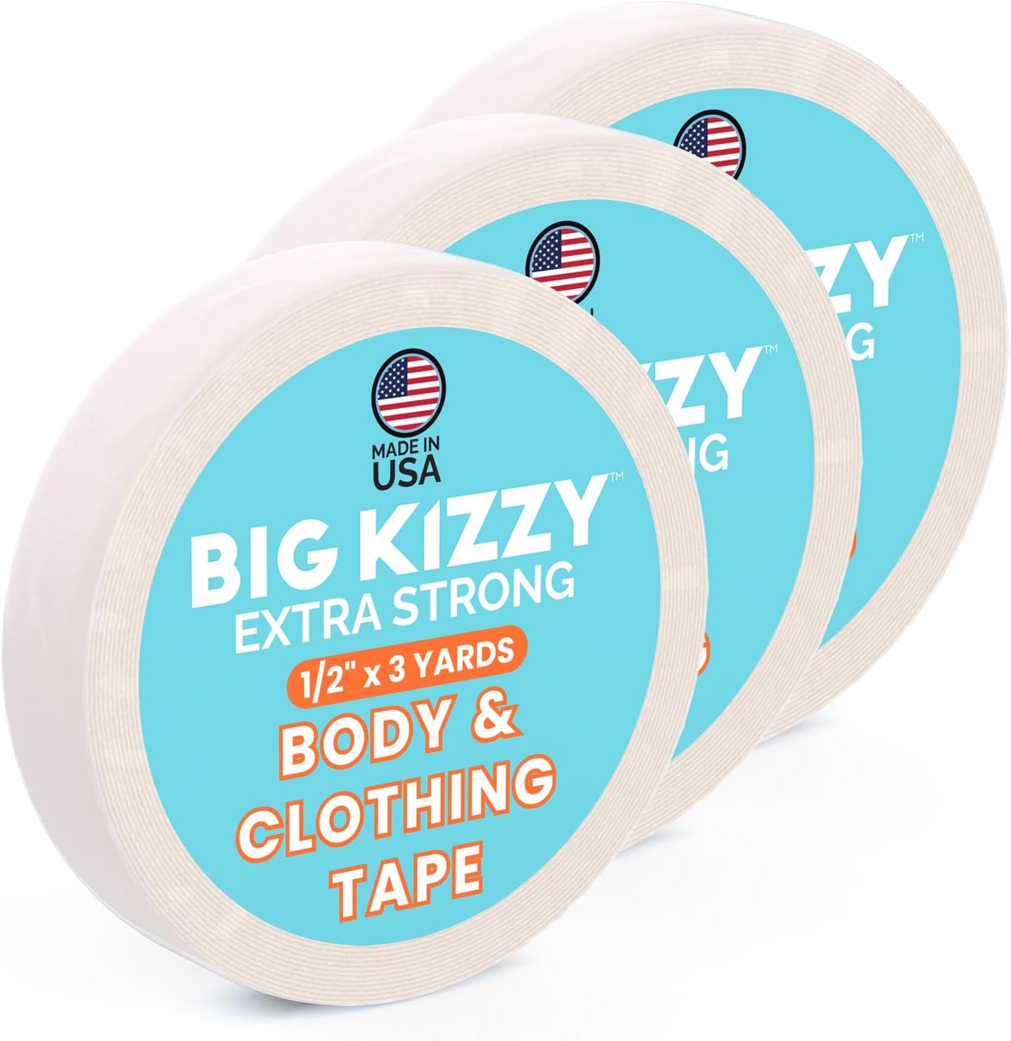 Body & Clothing Tape for Secure Fit - Invisible, Waterproof, 2-Inch Roll