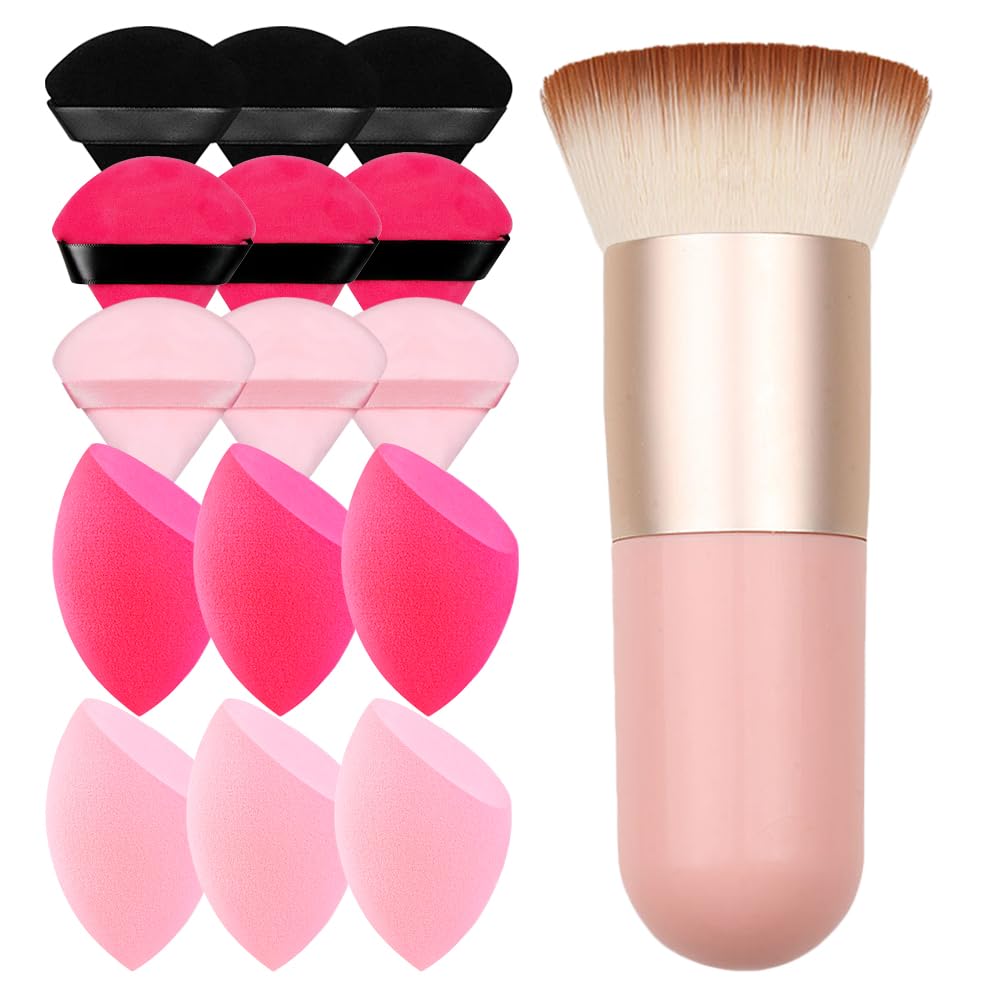 33PCS Makeup Brush Set - Foundation Brushes, Sponges, Eyelash Curlers & More | Complete Beauty Tool Kit