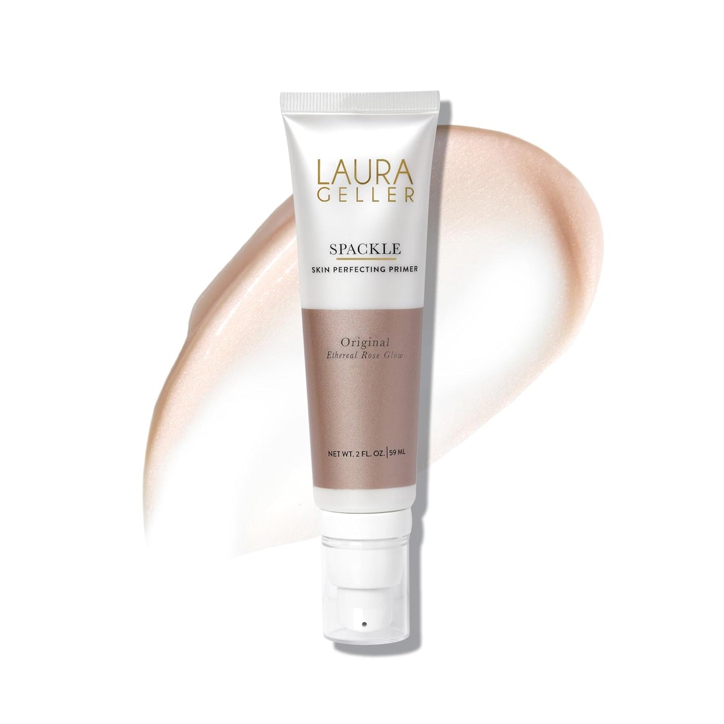 Laura Geller Spackle Primer - Champagne Glow Hyaluronic Acid Makeup Primer for Mature Skin | 2 Fl Oz