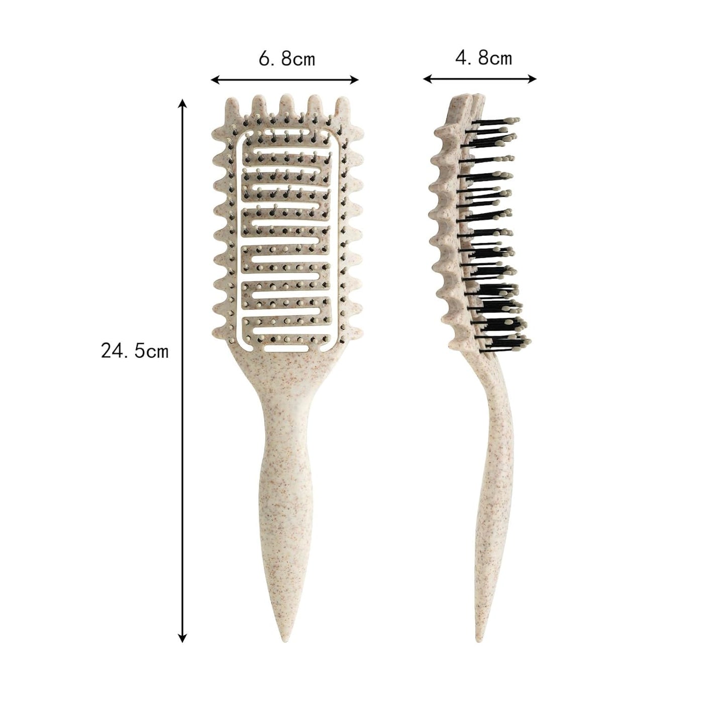 Curl Defining Brush - Vented Detangling Hair Brush for Curly Hair | Lightweight & Curved Design (Pink)