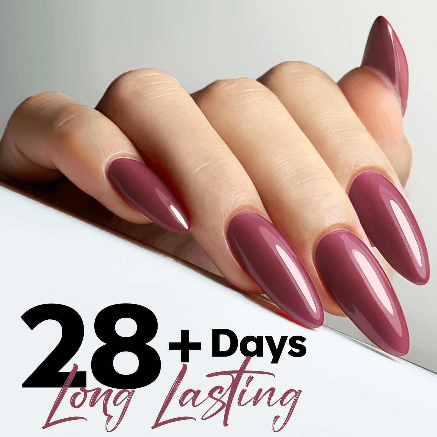 Purple Gel Nail Polish - Plum Rosy Soak Off Nail Art for Valentine's Day | 15 ML