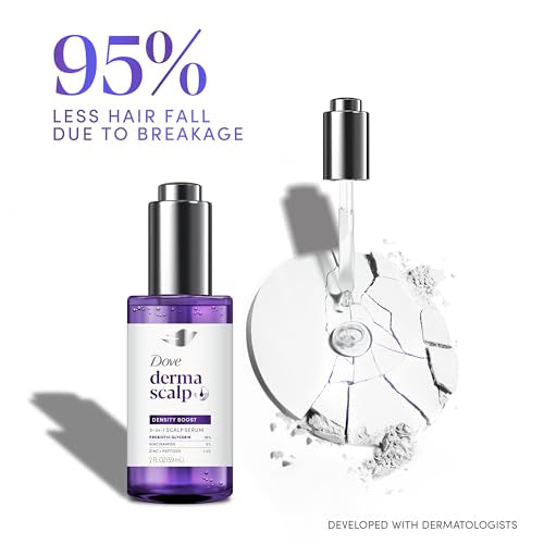 Dove Derma Scalp Density Boost 3-in-1 Scalp Serum 1 ct With Prebiotic Glycerin, Zinc + Peptides, and Niacinamide For Breakage And Hair Thinning 2 oz