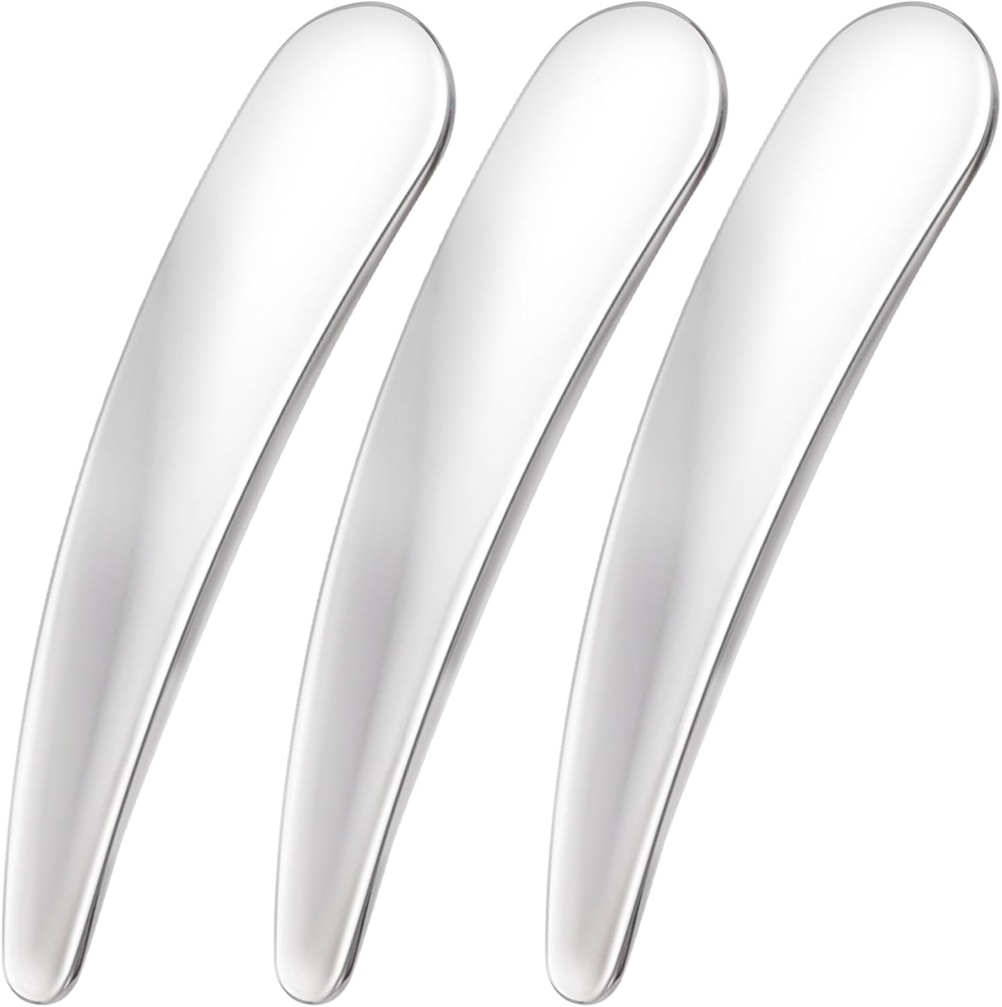 Pndeyo Mini Stainless Steel Makeup Spatula Set - 3 Reusable Cream Applicators for Skincare | 2.87x0.49in Silver Tools