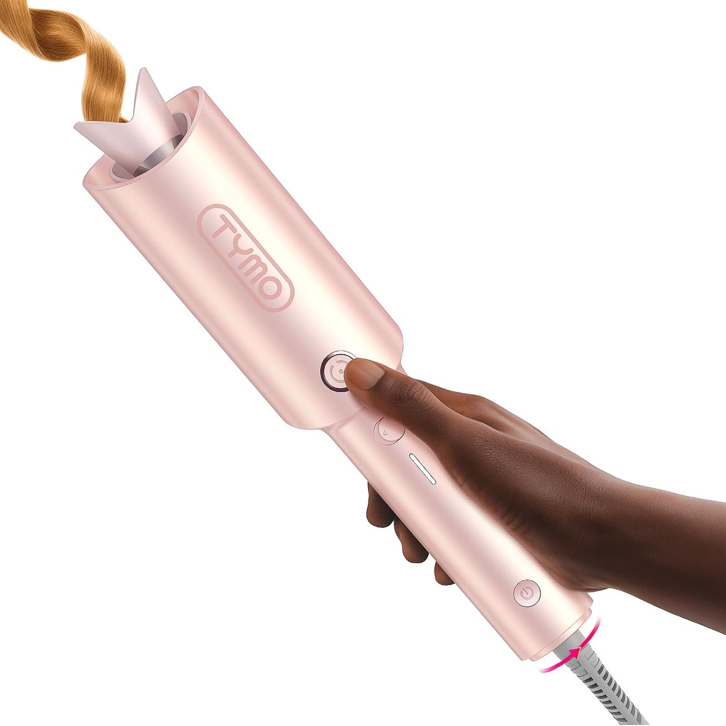Tymo Automatic Rotating Curling Iron - 1-Inch Beach Waves Curling Wand | Dual Voltage, Lightweight & Ionic Ceramic Coating