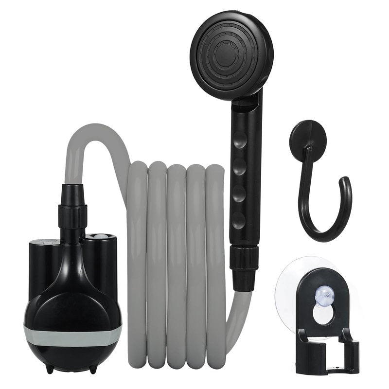 Portable Shower Electric Camping Shower, Pet Cleaning Shower with 2200mAh Rechargeable Battery, Adjustable Water Flow, for Outdoor Travel, Beach, Car Washing