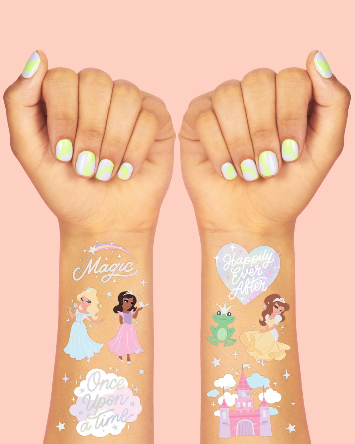 xo, Fetti Princess Party Temporary Tattoos - 46 Styles | Unircorn Birthday Decorations, Fairy Tale Party Supplies, Magic Theme Favor, Cute Accessory