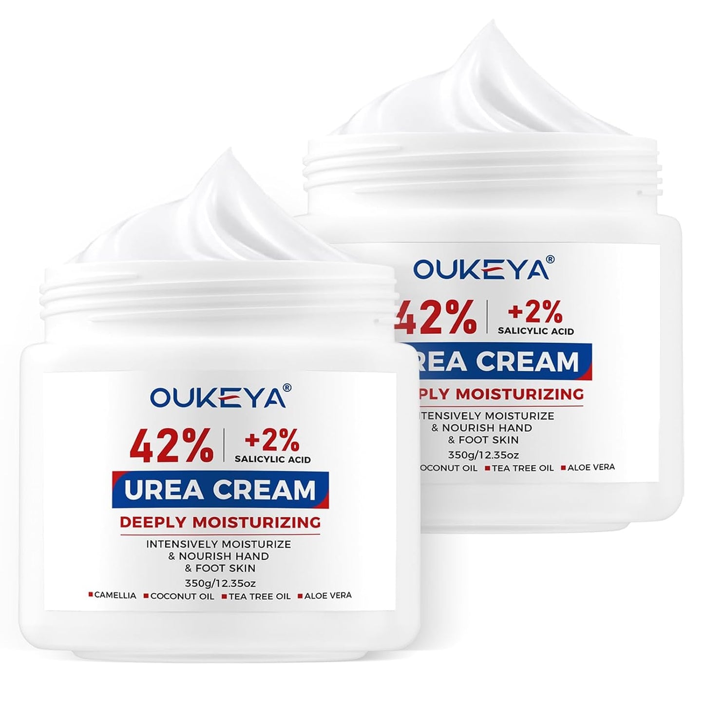Urea Cream 60% with 2% Salicylic Acid - Maximum Strength Exfoliating Moisturizer for Dry Cracked Heels, Hands, Knees | 1.41oz