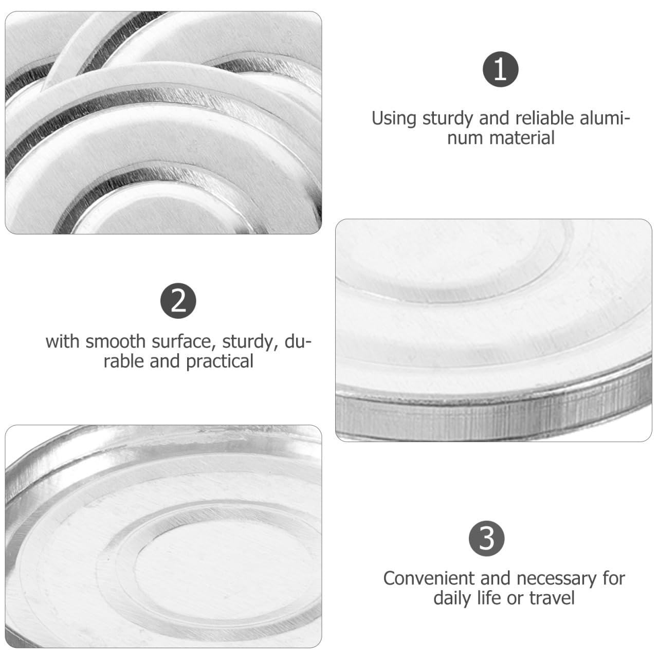 Aluminum Eyeshadow Pans - 3Pcs Round Metal Makeup Tins for Blush & Powder | 38mm DIY Cosmetic Storage