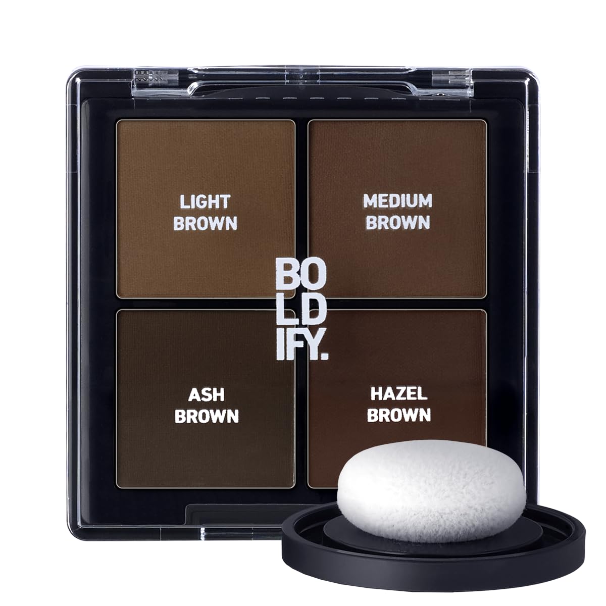 BOLDIFY Hairline Powder - Water-Resistant Root Touch Up for Gray Coverage | 10g Medium Brown, 24-Hour Stain-Proof