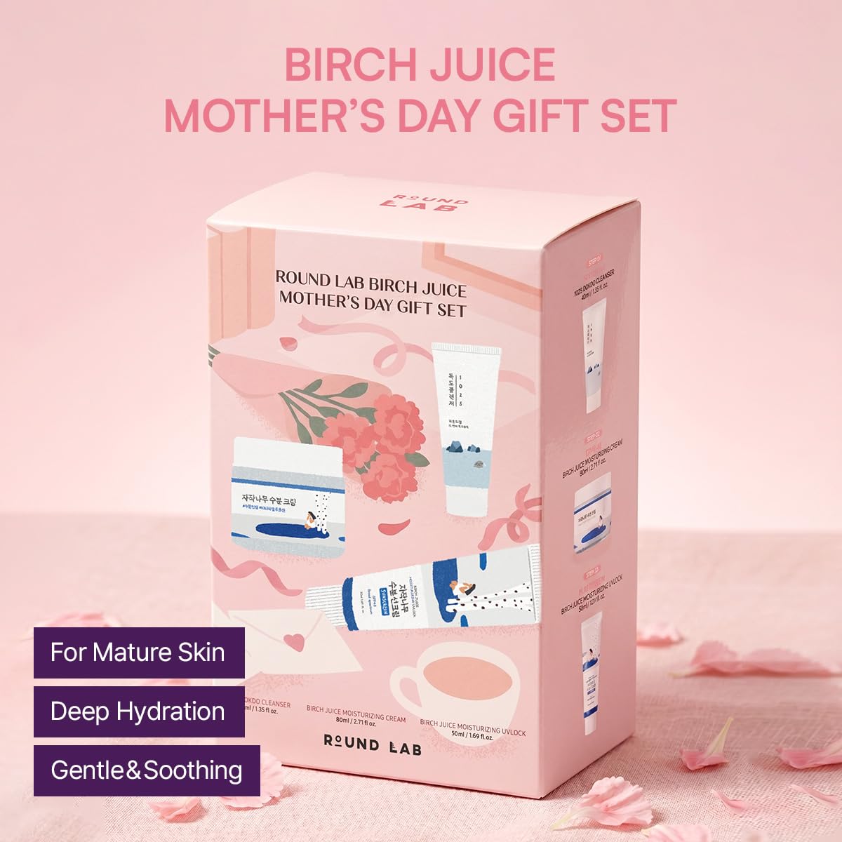 Hydrating Skin Care Gift Set - UV Lock Sunscreen, Moisturizer & Face Wash Mini | Daily Routine with Hyaluronic Acid, Travel Essentials