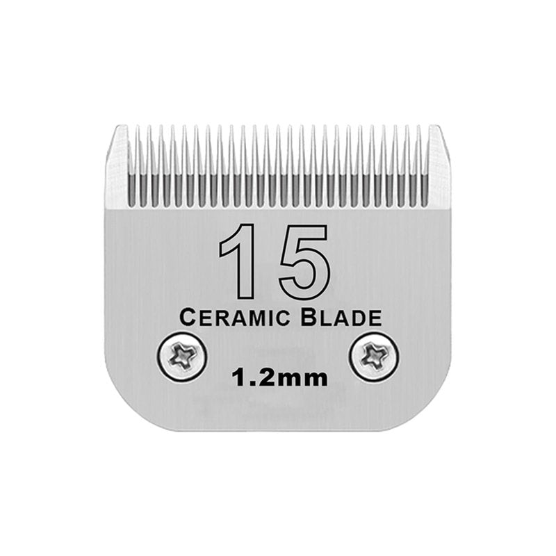 Detachable Pet Dog Grooming Clipper Ceramic Blades,Compatible with Size-15 Cut Length 3/64-Inch(1.2mm),Compatible with andis/Oster A5/Wahl KM10 Series Clippers