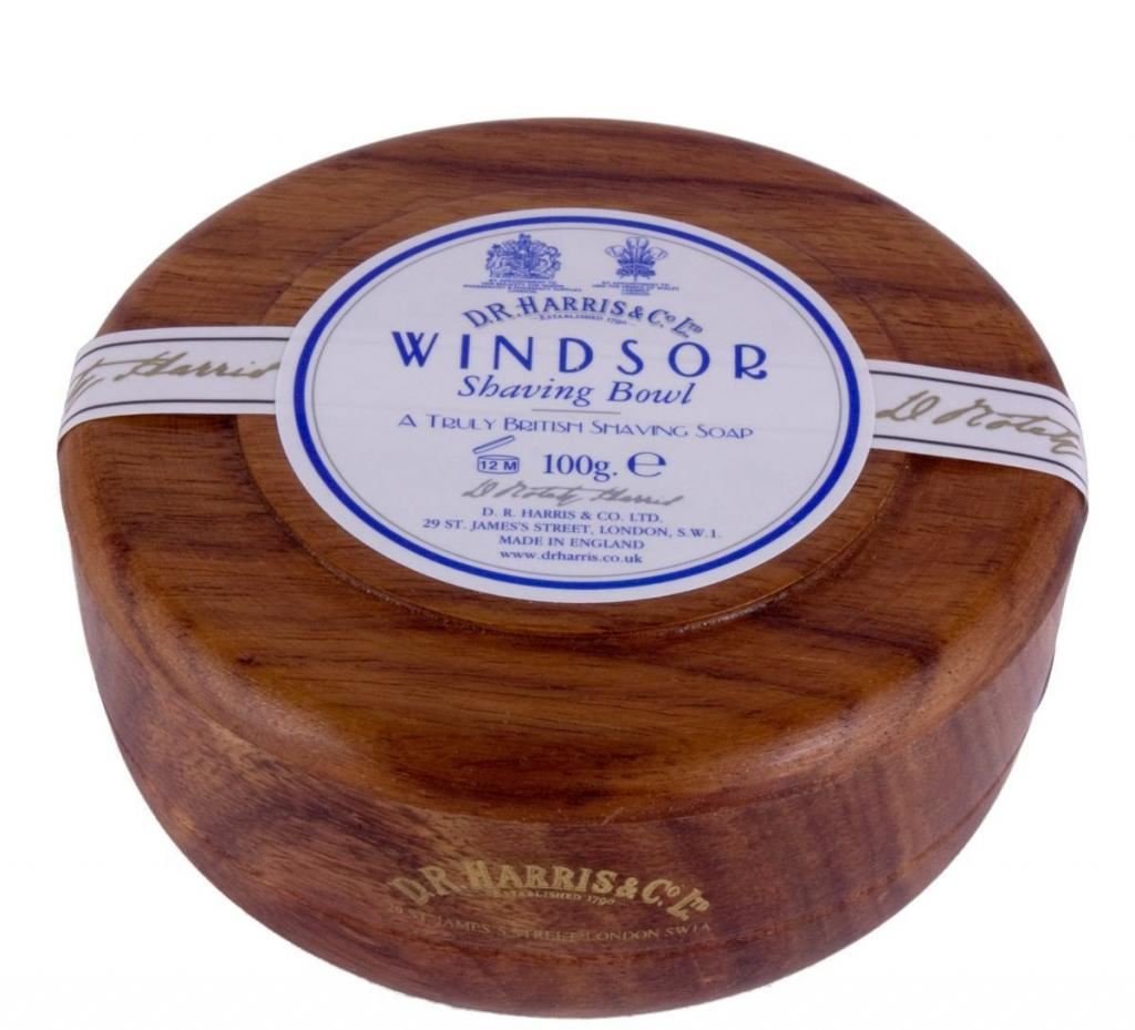 D.R.Harris & Co Windsor Mahogany Effect Shaving Bowl & Shaving Soap