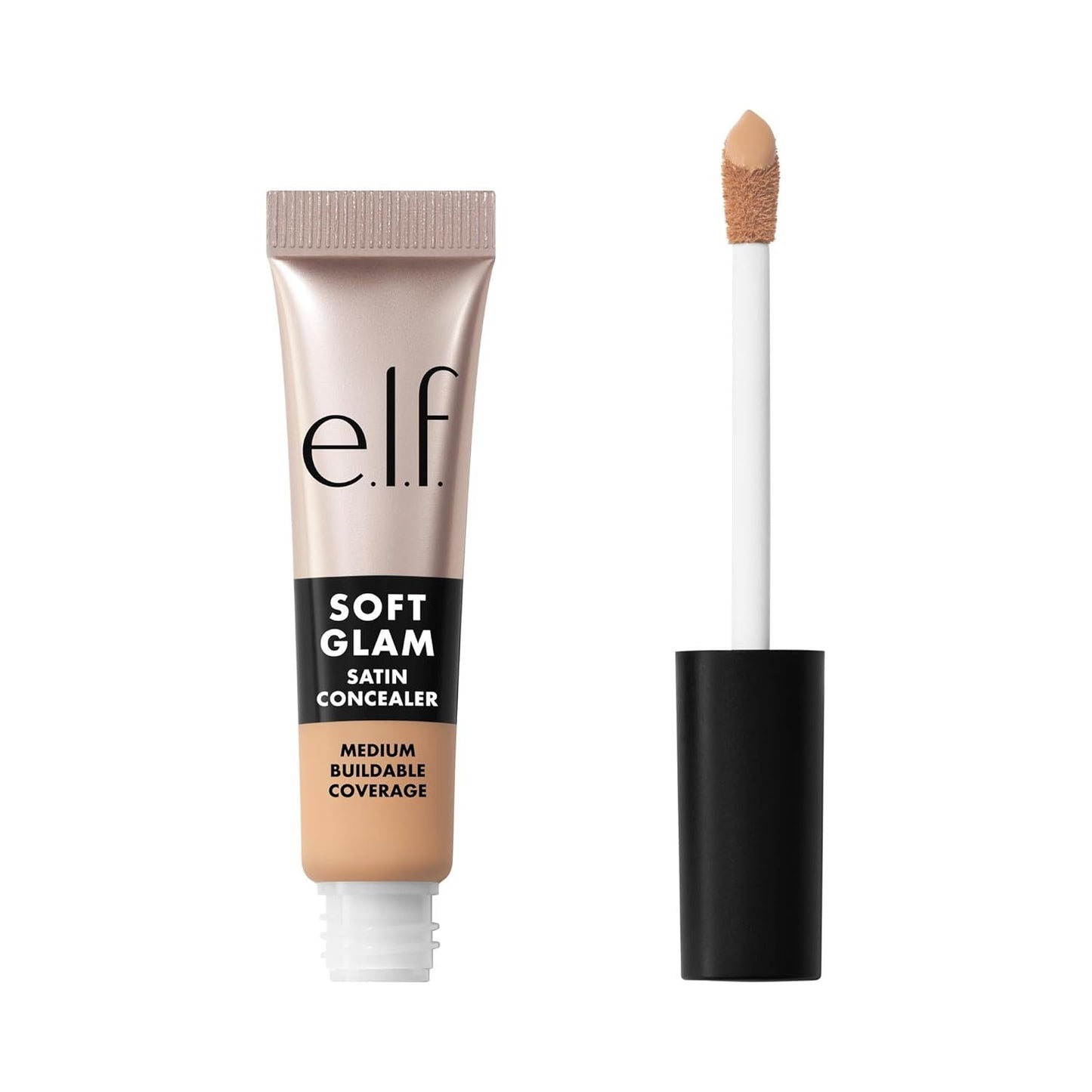 e.l.f. Soft Glam Satin Concealer - Medium Coverage for Blemishes & Under-Eye | Crease-Resistant, Vegan, 21 Light Neutral