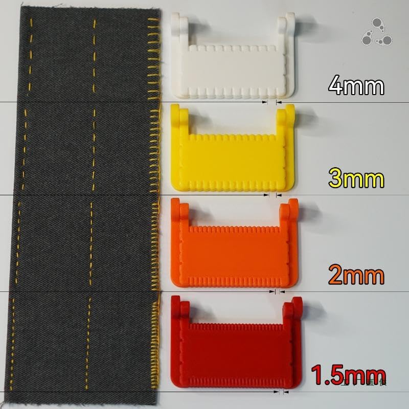 Sewing Guide Template Kit - 4PCS Precision Stitch Spacing Tools for Fabric, Embroidery & Leathercraft | 1.5/2/3/4mm Sizes