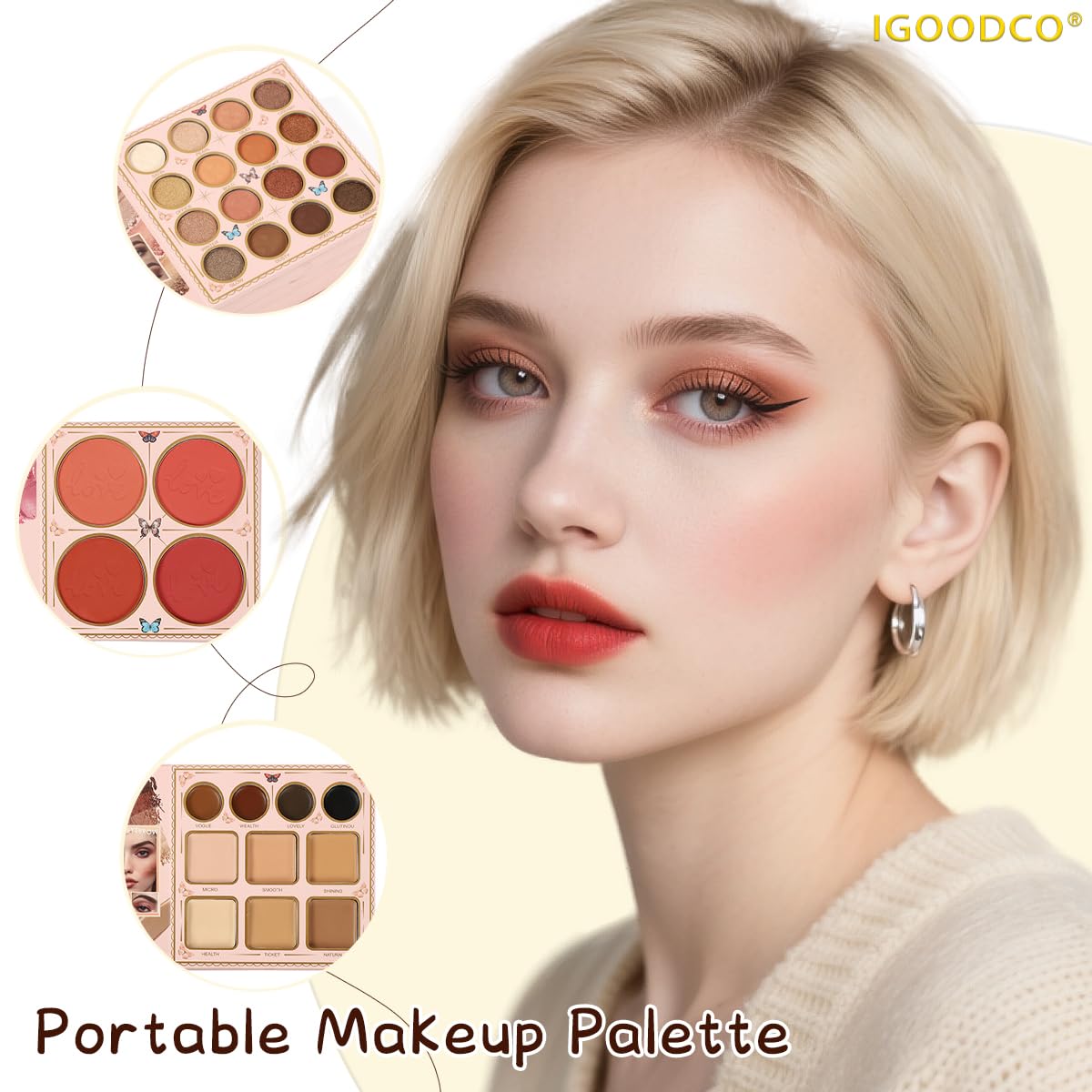 55 color eye shadow (model: IG3301) beauty makeup high gloss frosted earth color birthday gift multi-color eye shadow palette lip glaze