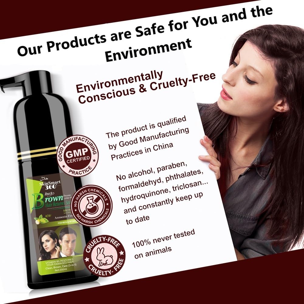 SkinSmart 360® No-Stain Hair Dye Shampoo, 200 mL