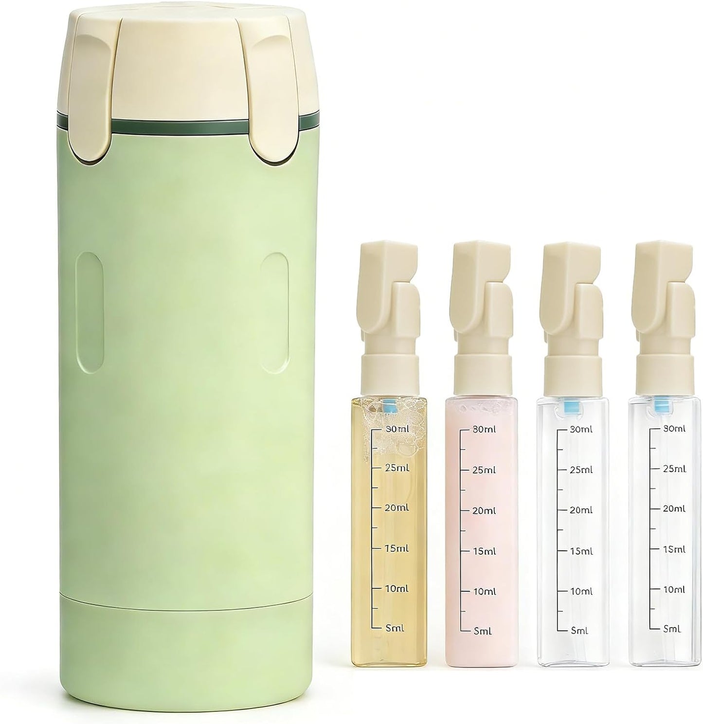 Travel Dispenser Bottle Set - 4 Pack 30ML Refillable Toiletry Bottles | Leak-Proof & Portable for Travel, Camping, Business Trip