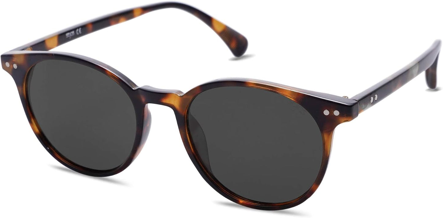 SOJOS Small Round Polarized Sunglasses for Women & Men - Vintage UV400 Protection