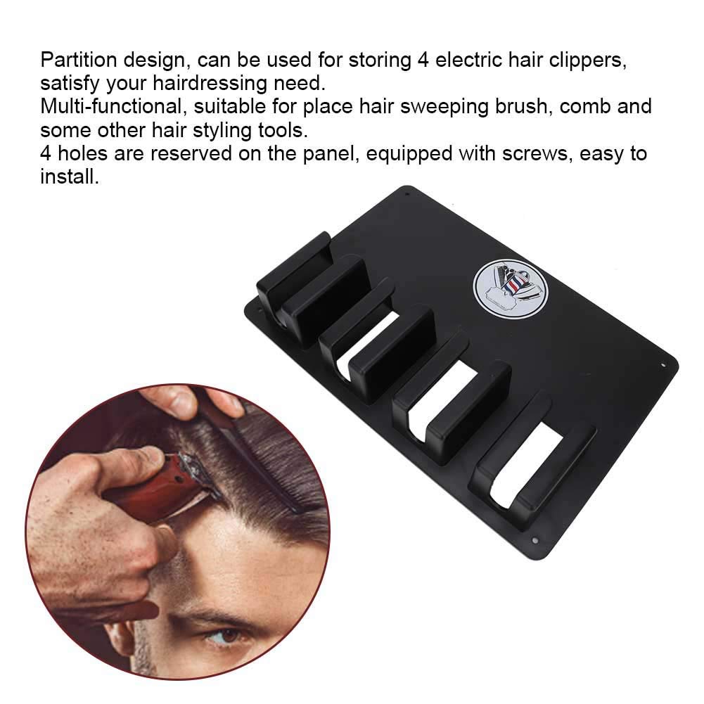 ANGGREK Hairdressing Tool Storage Electric Hair Clipper Storage Rack Wall-Mounted Hair Cutter Brush Holder Stand Clipper Rack for Barbers