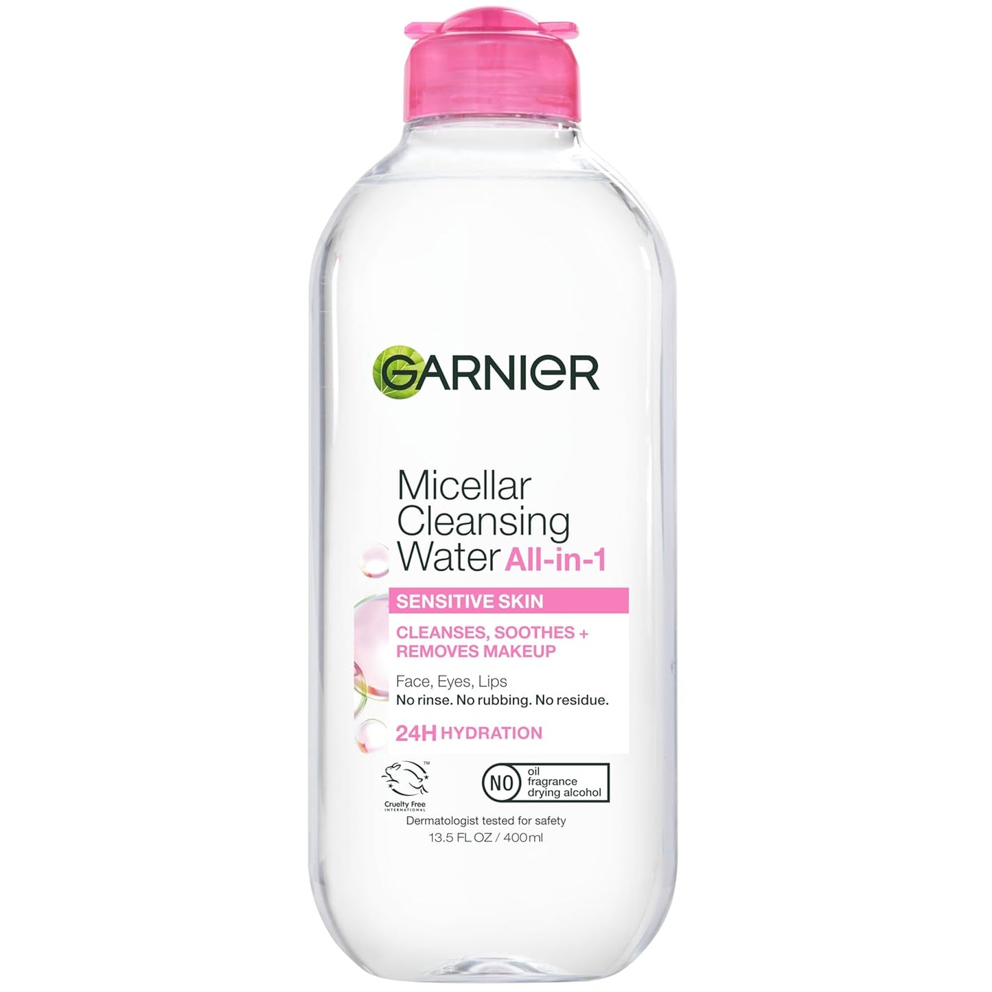 Garnier Micellar Water - Hydrating Facial Cleanser & Makeup Remover for Sensitive Skin | 13.5 Fl Oz (400mL)