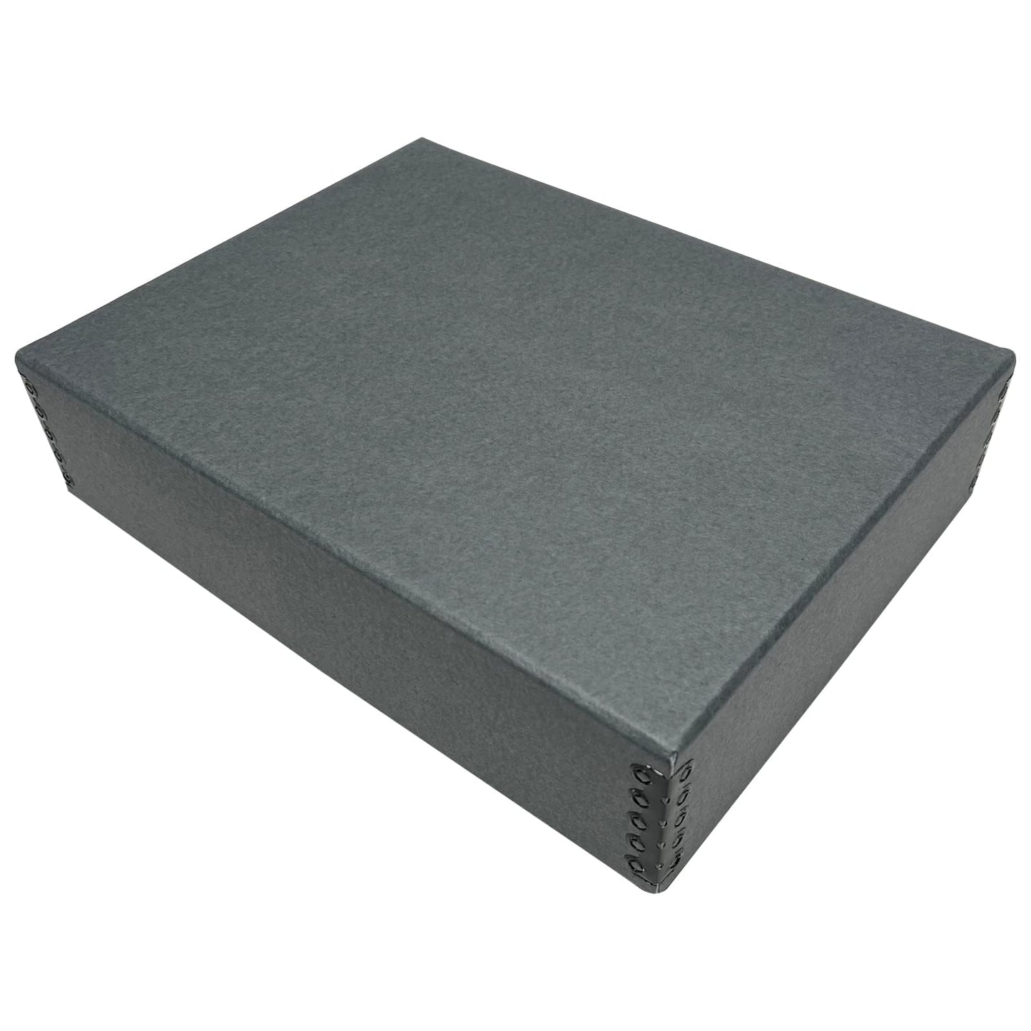 Lineco Museum Archival Storage Box, 9.75x12.75x3 in. Drop Front Design. Acid-Free with Metal Edge. Organize Photos, Pictures, Prints, Documents, Crafts, DIY. Gray, 1 Pack