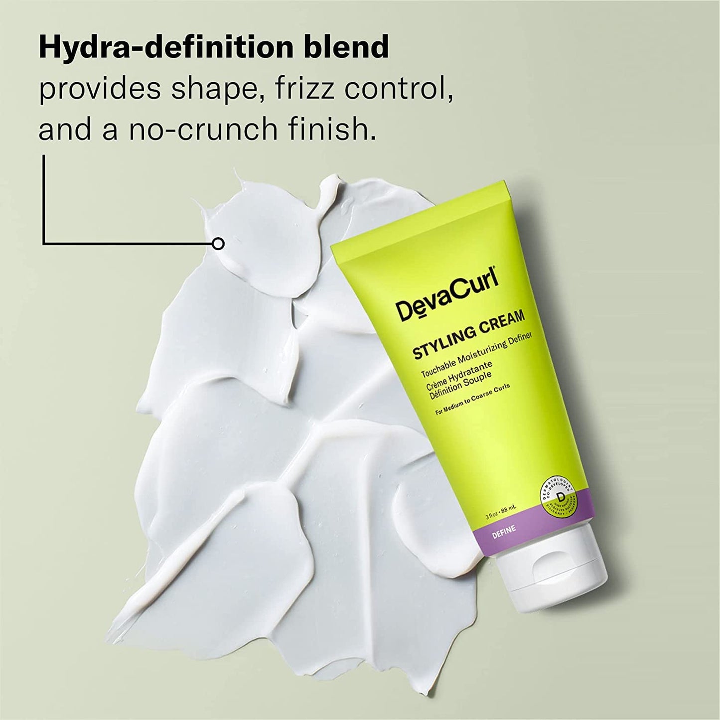 DevaCurl Styling Cream Touchable Moisturizing Definer, 3 fl. oz
