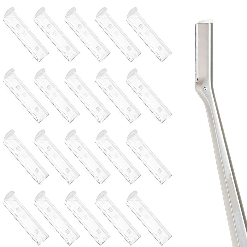 Facial Razor Replacement Blades Compatible with Tweezerman Stainless Steel Facial Razor (20 Count)