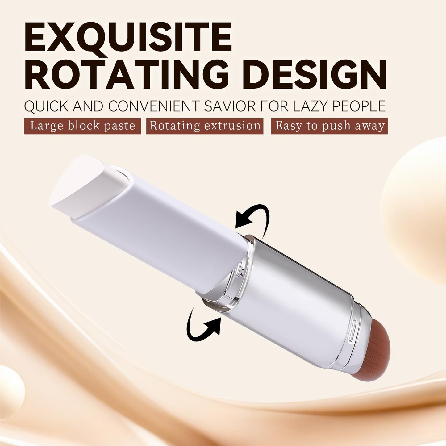 2-in-1 White Color Changing Foundation Stick, 202 Natural