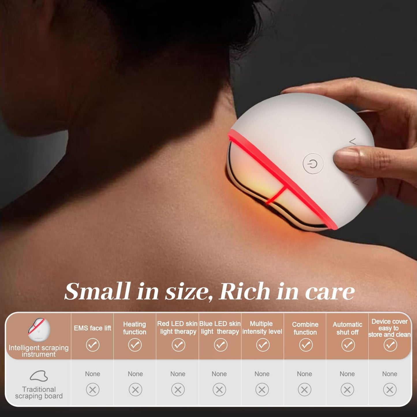 LED Gua Sha Facial Tool - Heat & Microcurrent Skin Toning Device | Anti-Aging & Puffiness Relief