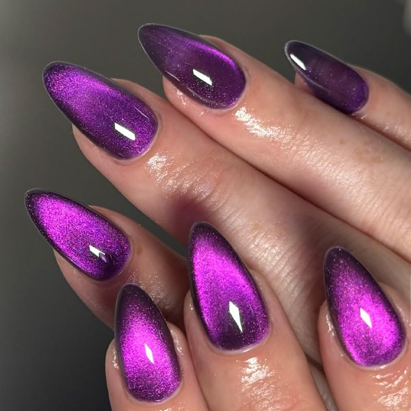 Press On Nails - Short Almond French Tip with Blue 3D Flowers | Glossy Acrylic Beach Designs for Women