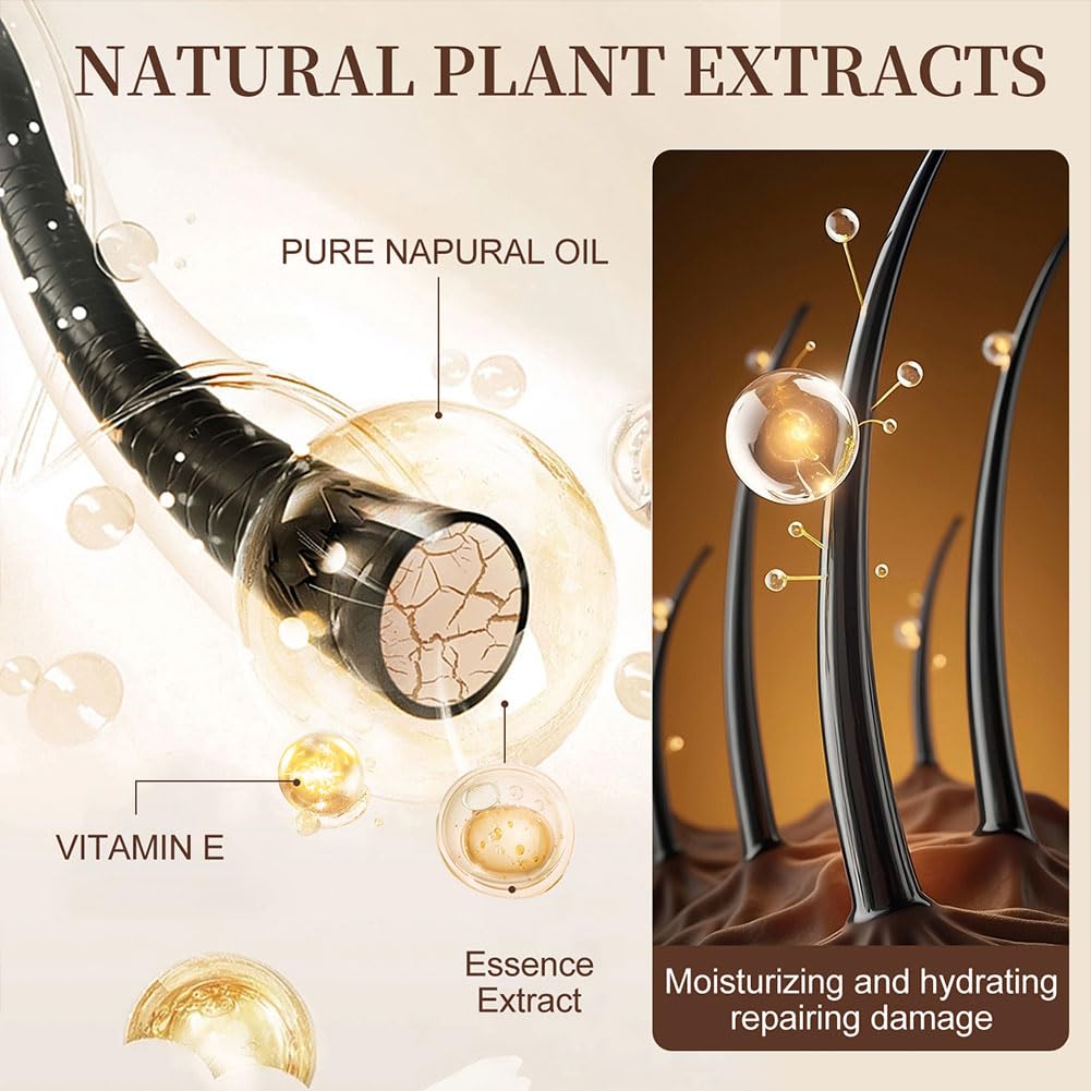 Monaluxe Hair Oil Vital Bloom Hair Serum, pure natural oil & vitamine, Smooth Frizz and Add Shine Strengthens, All Hair Types (2.02 Fl Oz)
