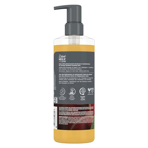 Dove Men+Care Pure Fresh 2-in-1 Shampoo & Conditioner 17.5oz - Orange & Sage Scent