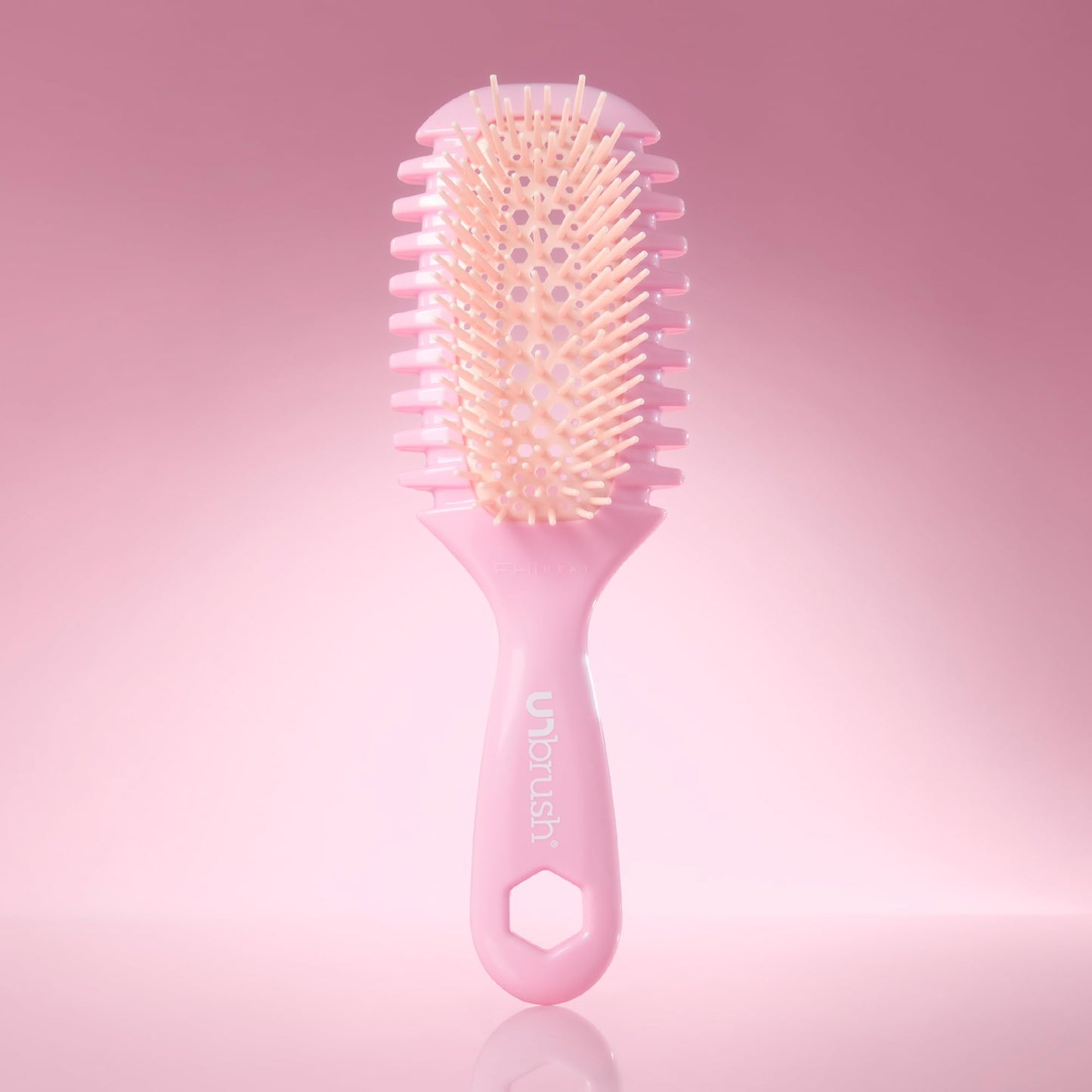 FHI Heat UNbrush Curl Defining Brush — Wavy, Coily, and Curly Hair Brush with DuoFlex Bristles & StyleCurl Handle — for Gentle Detangling & Faster Styling on Wet Hair - Pink Clouds